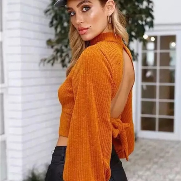 Open Back Blouse - Picture 2 of 6